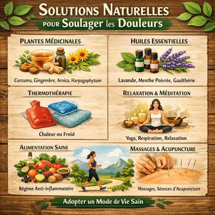 Quelles sont les solutions naturelles pour soulager les douleurs ?