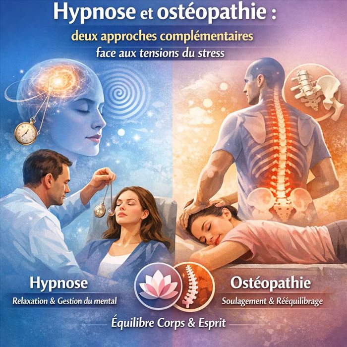 Hypnose et ostéopathie face aux tensions du stress